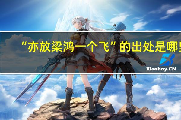 “亦放梁鸿一个飞”的出处是哪里