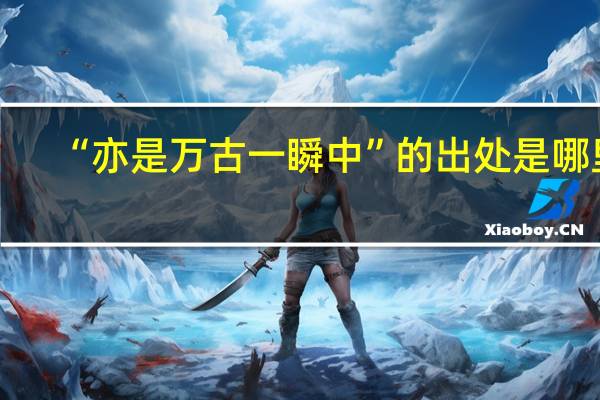 “亦是万古一瞬中”的出处是哪里