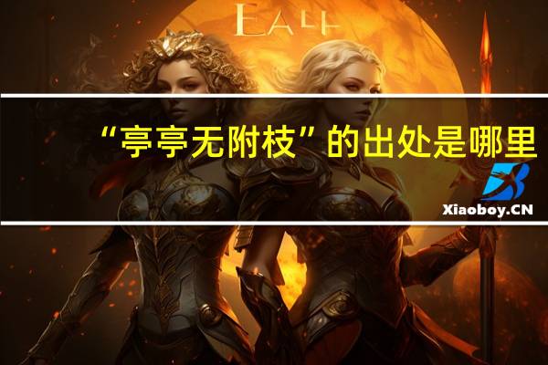 “亭亭无附枝”的出处是哪里
