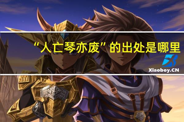 “人亡琴亦废”的出处是哪里