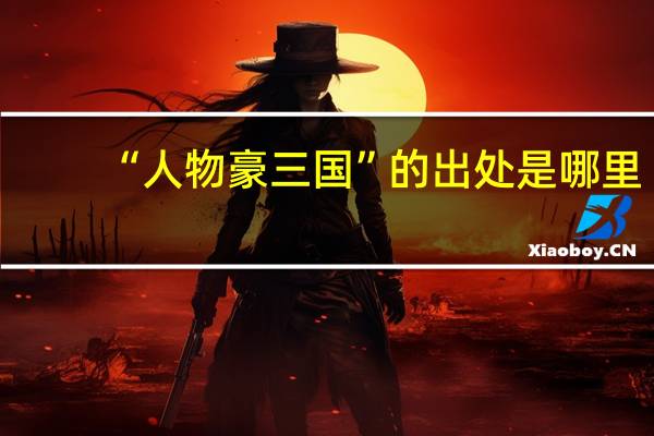 “人物豪三国”的出处是哪里