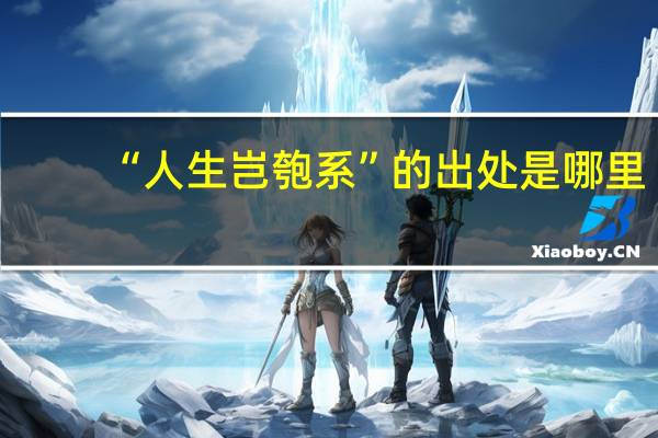 “人生岂匏系”的出处是哪里