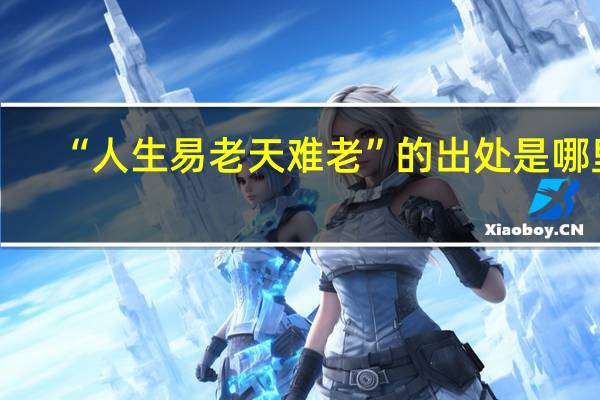 “人生易老天难老”的出处是哪里