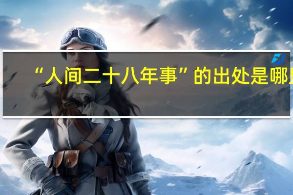 “人间二十八年事”的出处是哪里