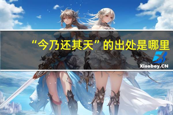 “今乃还其天”的出处是哪里