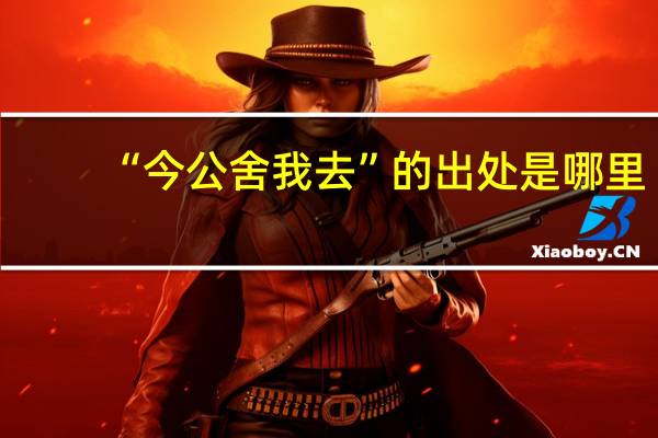 “今公舍我去”的出处是哪里
