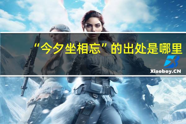 “今夕坐相忘”的出处是哪里