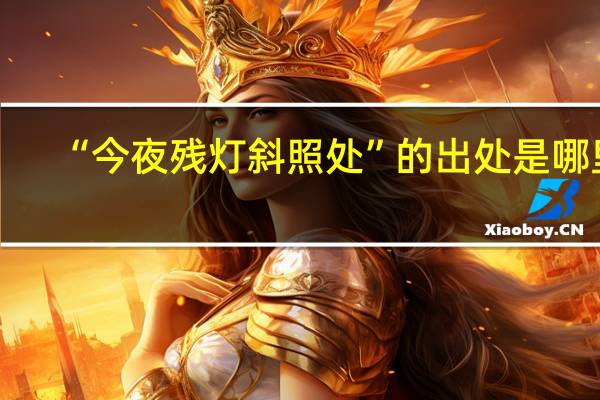 “今夜残灯斜照处”的出处是哪里