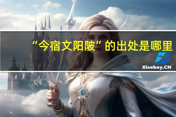 “今宿文阳陂”的出处是哪里