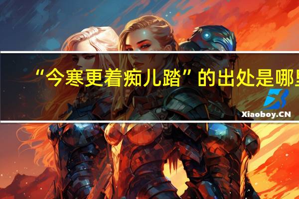 “今寒更着痴儿踏”的出处是哪里
