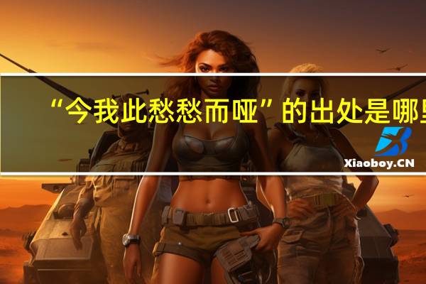 “今我此愁愁而哑”的出处是哪里