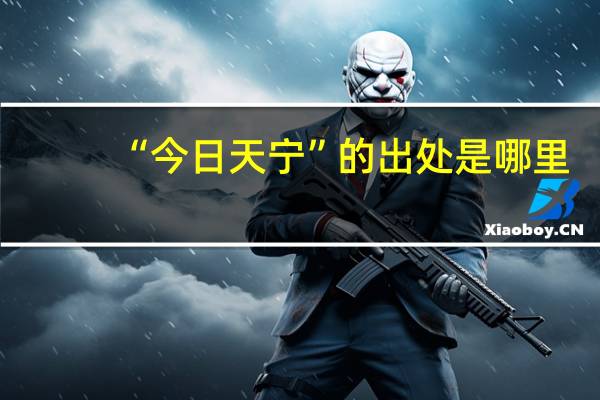 “今日天宁”的出处是哪里