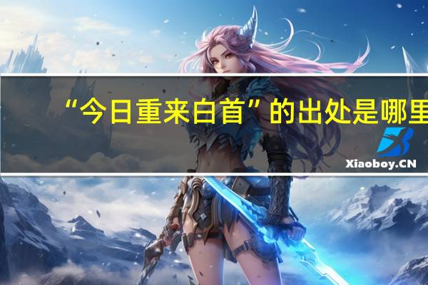 “今日重来白首”的出处是哪里