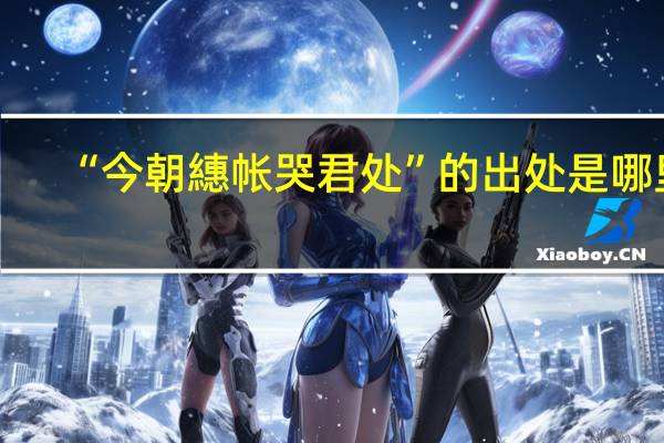 “今朝繐帐哭君处”的出处是哪里