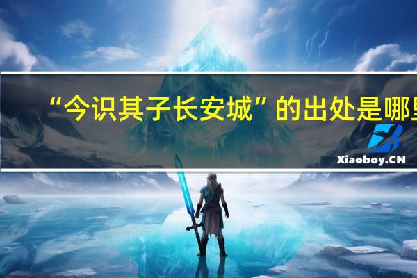 “今识其子长安城”的出处是哪里
