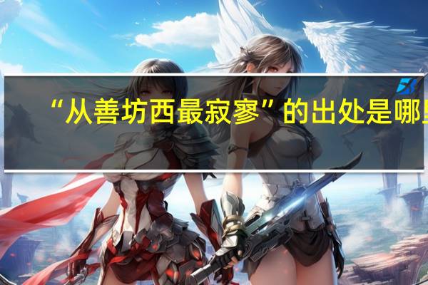 “从善坊西最寂寥”的出处是哪里