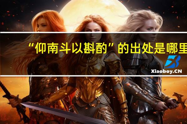 “仰南斗以斟酌”的出处是哪里