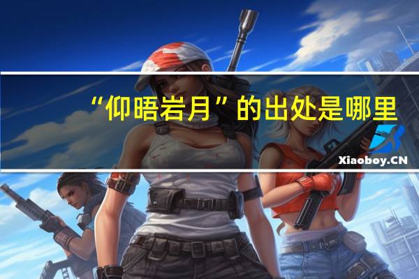 “仰晤岩月”的出处是哪里