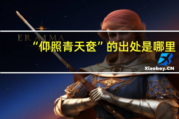 “仰照青天奁”的出处是哪里