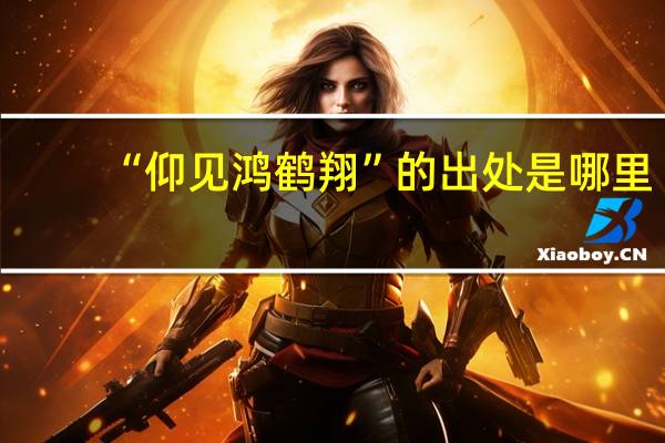 “仰见鸿鹤翔”的出处是哪里