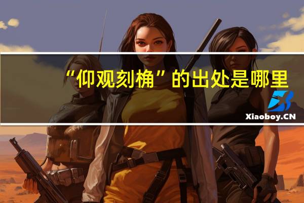 “仰观刻桷”的出处是哪里