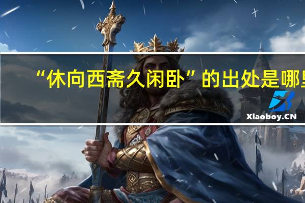 “休向西斋久闲卧”的出处是哪里