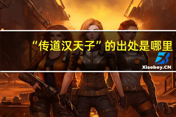 “传道汉天子”的出处是哪里