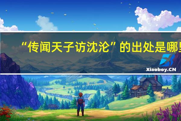 “传闻天子访沈沦”的出处是哪里