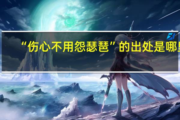 “伤心不用怨瑟琶”的出处是哪里