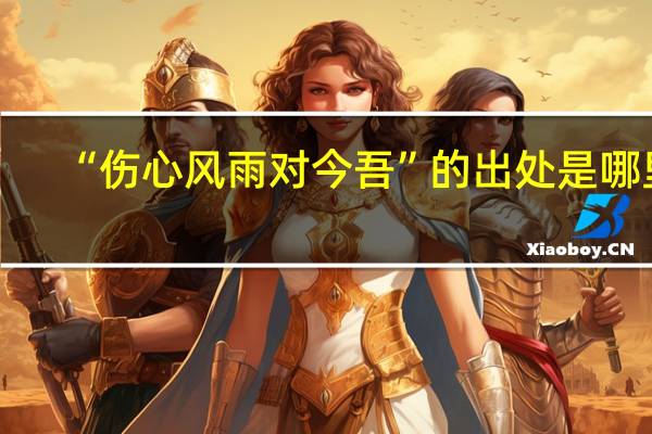 “伤心风雨对今吾”的出处是哪里