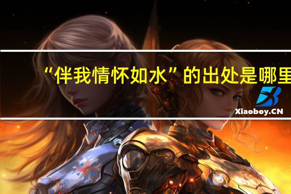 “伴我情怀如水”的出处是哪里