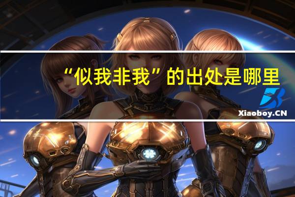 “似我非我”的出处是哪里