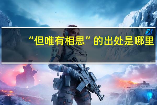 “但唯有相思”的出处是哪里