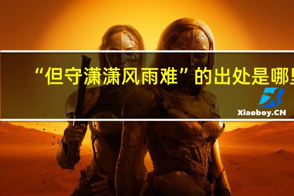 “但守潇潇风雨难”的出处是哪里