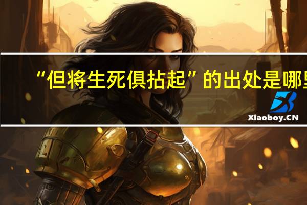 “但将生死俱拈起”的出处是哪里