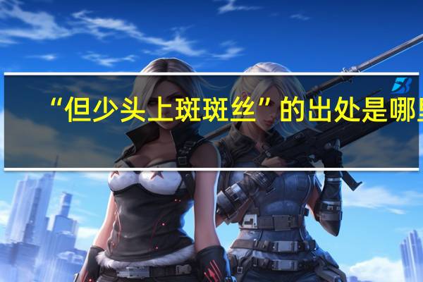 “但少头上斑斑丝”的出处是哪里