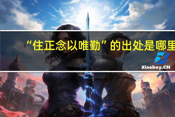 “住正念以唯勤”的出处是哪里