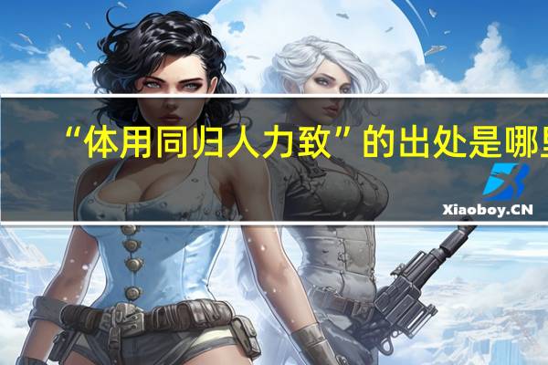 “体用同归人力致”的出处是哪里