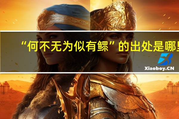 “何不无为似有鳏”的出处是哪里