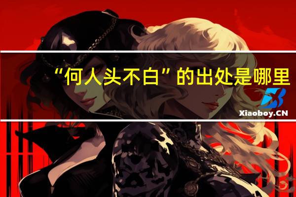 “何人头不白”的出处是哪里