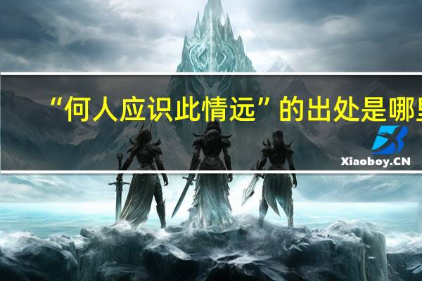 “何人应识此情远”的出处是哪里