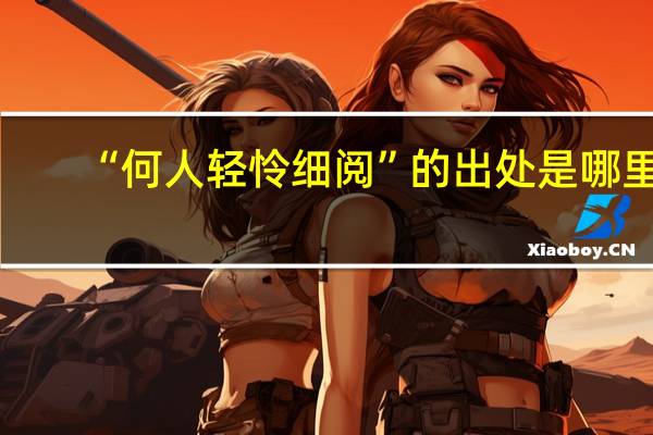 “何人轻怜细阅”的出处是哪里