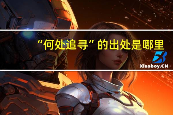 “何处追寻”的出处是哪里