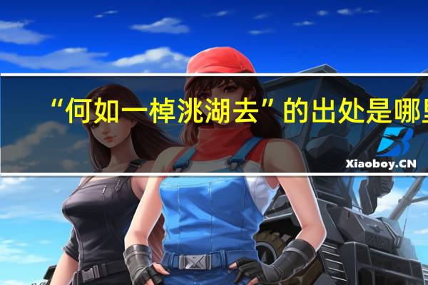 “何如一棹洮湖去”的出处是哪里