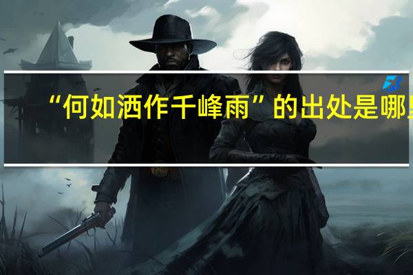 “何如洒作千峰雨”的出处是哪里