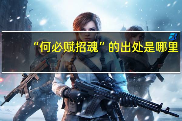 “何必赋招魂”的出处是哪里