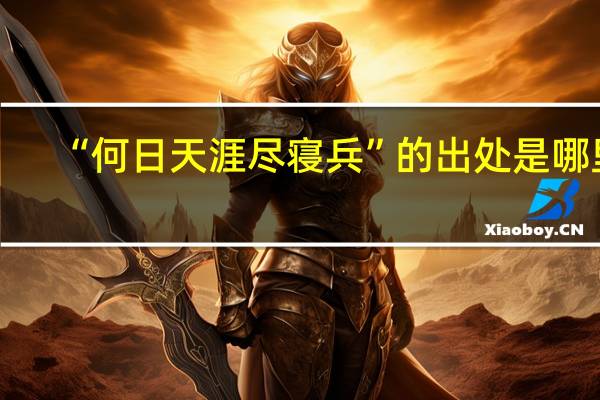 “何日天涯尽寝兵”的出处是哪里