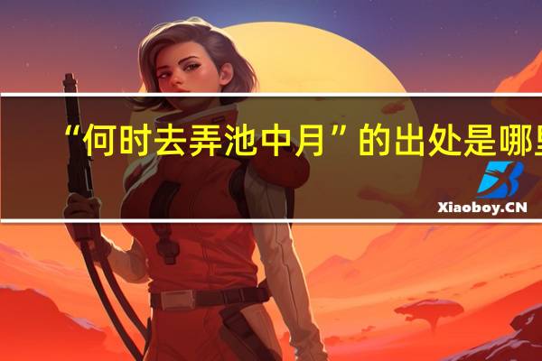 “何时去弄池中月”的出处是哪里