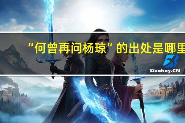 “何曾再问杨琼”的出处是哪里