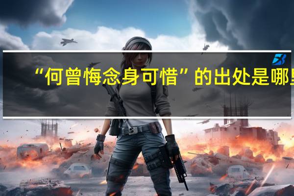 “何曾悔念身可惜”的出处是哪里